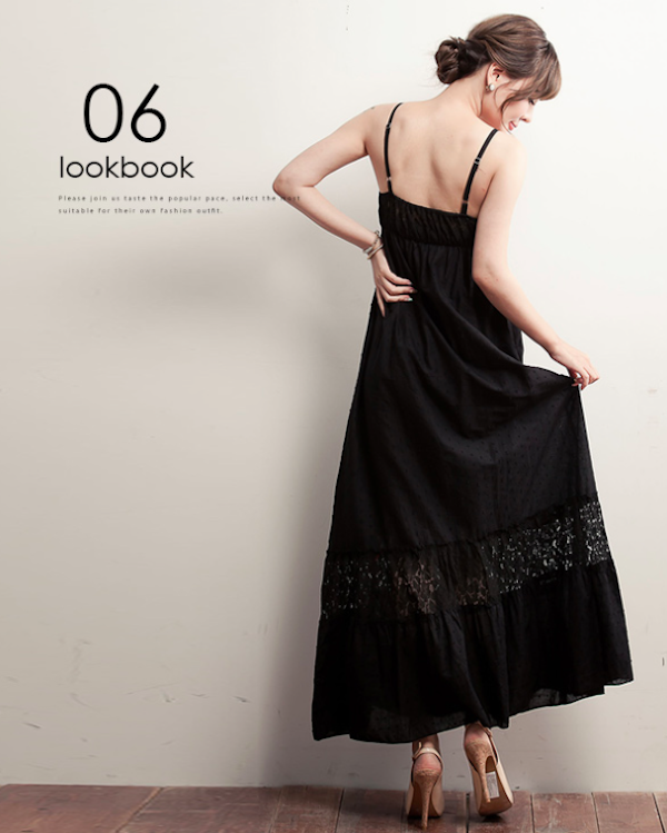 BM71103 Plunge Strap Dress Black