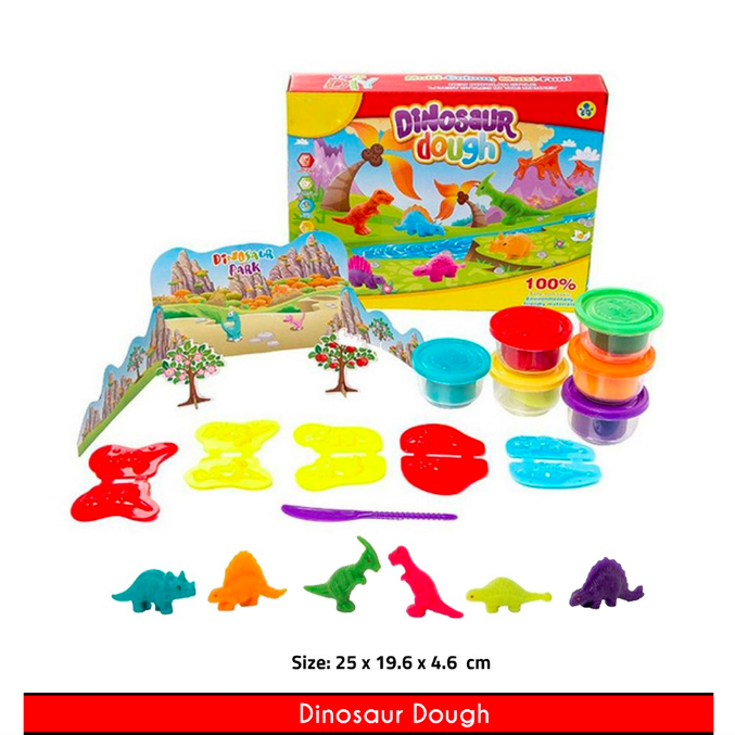 SWK91043 Kids Colour Plasticine Set Dinosaur