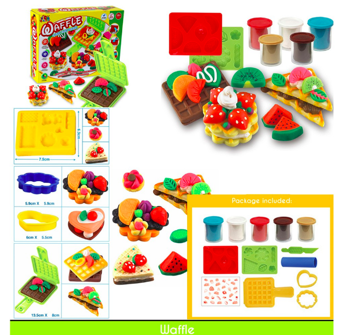 SWK91043 Kids Colour Plasticine Set Waffle