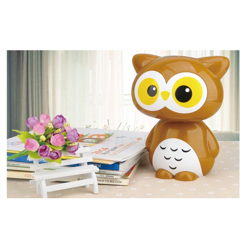 HM 813 Owl LED Night Lamp Brown