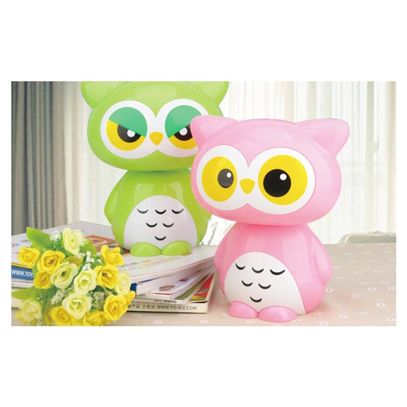 HM 813 Owl LED Night Lamp Pink