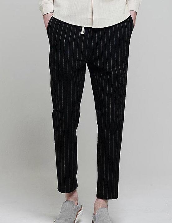 KB10187 Stylish Stripe Pant Black