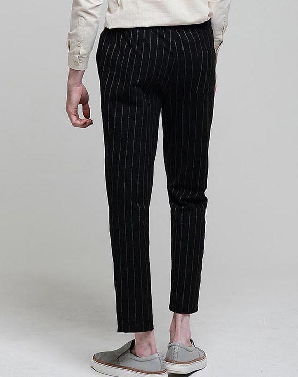 KB10187 Stylish Stripe Pant Black