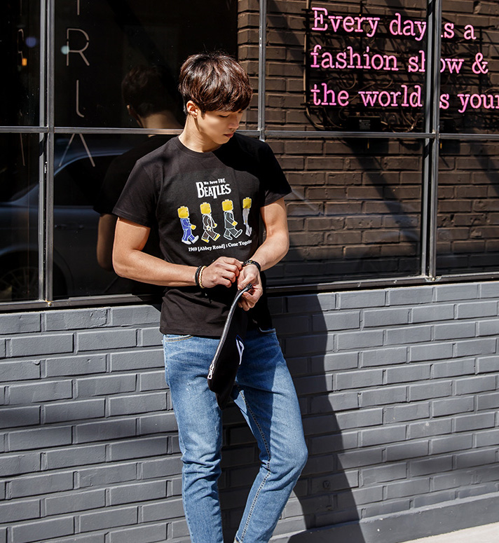 KB10268 Casual Men's Top Black