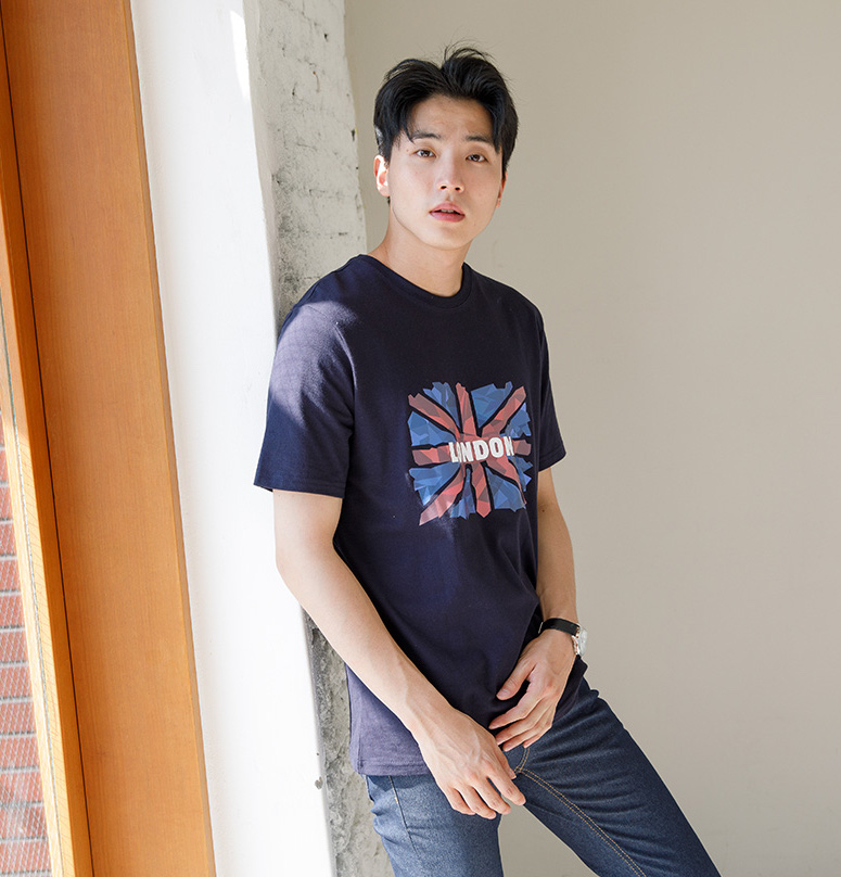 KB10272 Casual Men's Top Navy