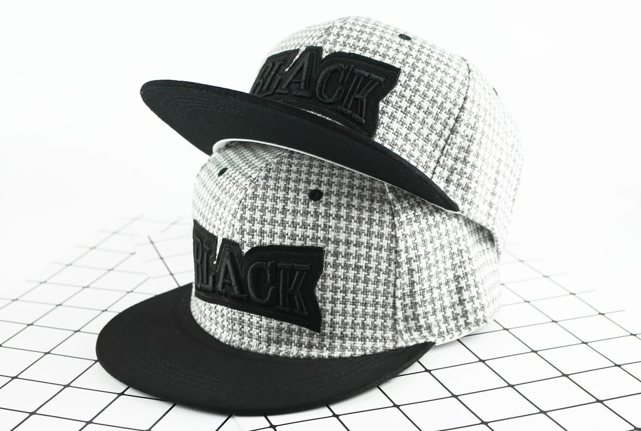 QA-436 Casual Snapback Caps White Checker