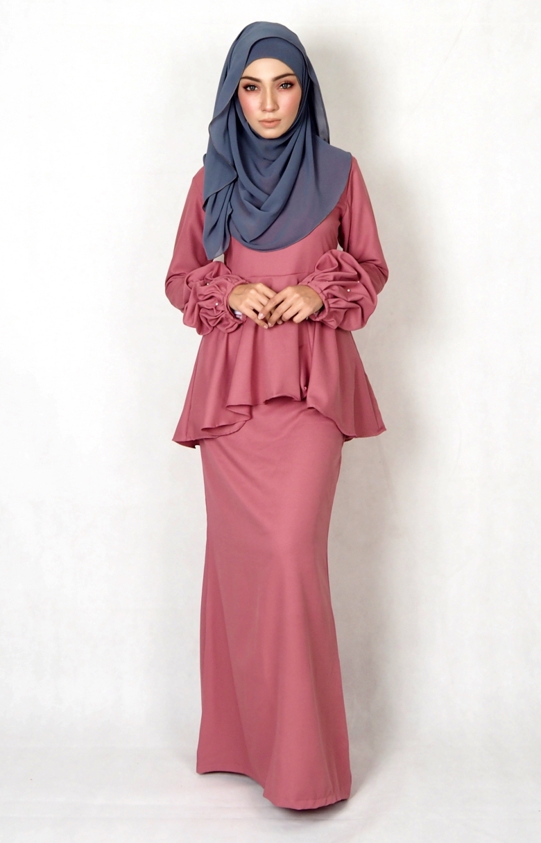 SW4994 Baju Kurung (Plus Size BF) Dusty Pink