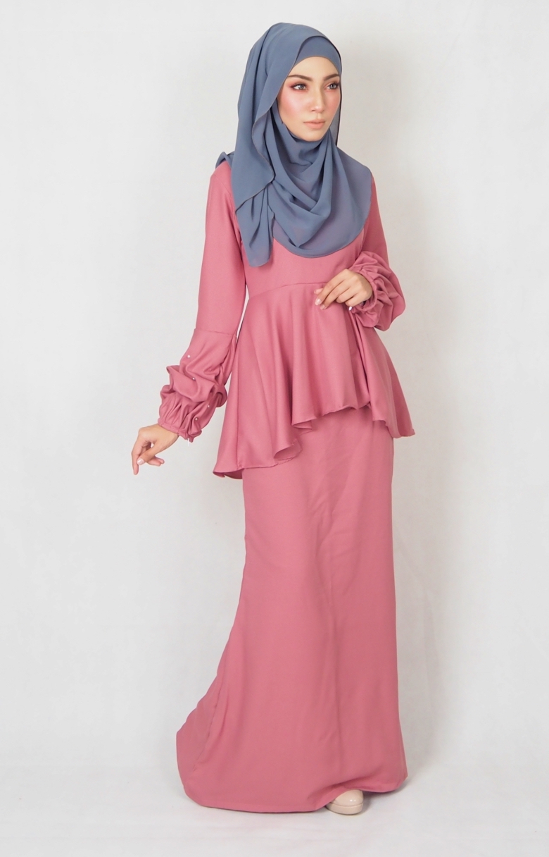 SW4994 Baju Kurung (Plus Size BF) Dusty Pink