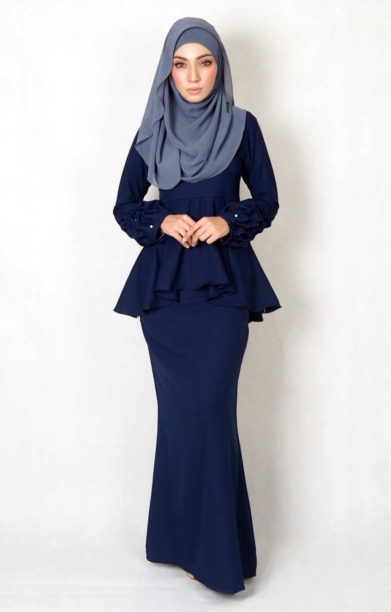 SW4994 Baju Kurung (Plus Size BF) Navy 