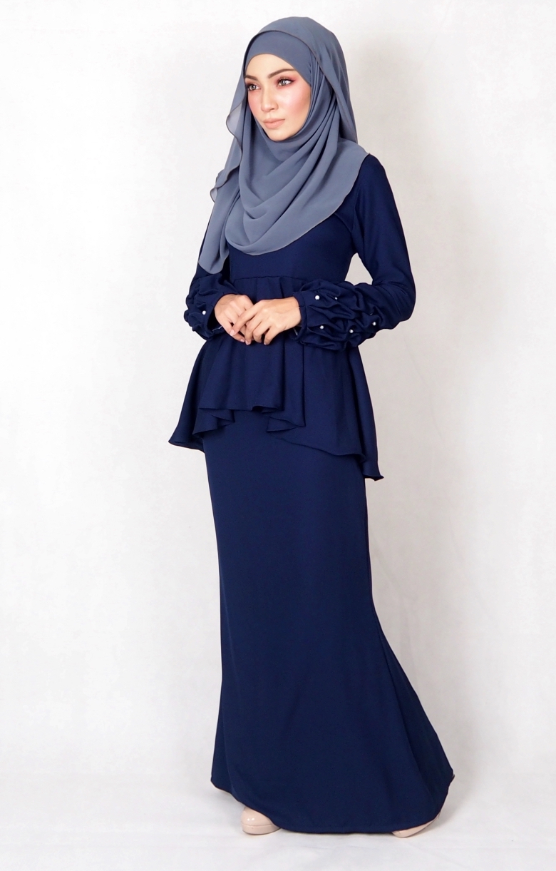 SW4994 Baju Kurung (Plus Size BF) Navy 