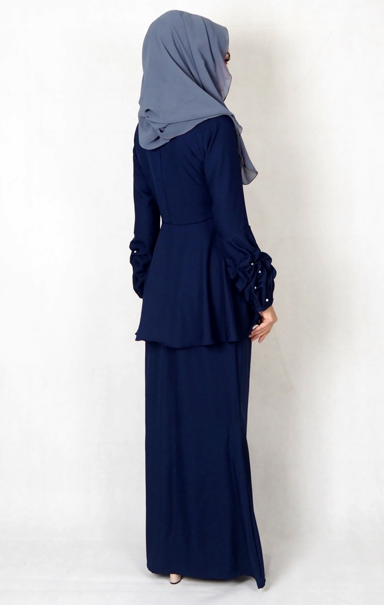 SW4994 Baju Kurung (Plus Size BF) Navy 