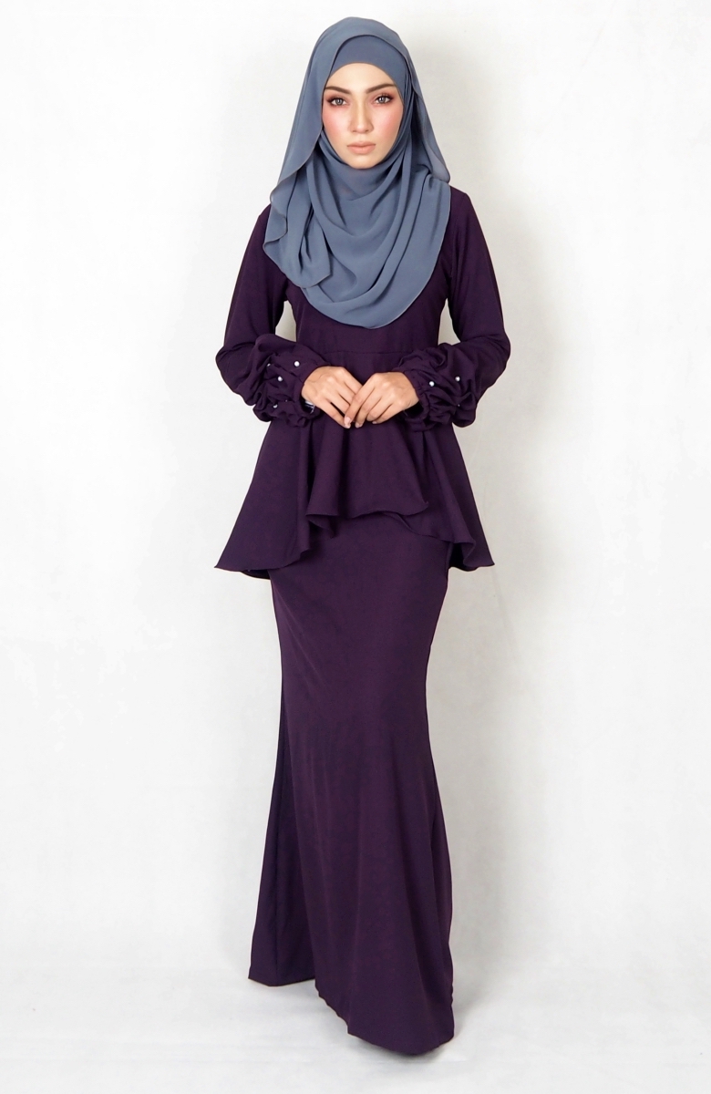SW4994 Baju Kurung (Plus Size BF) Purple 