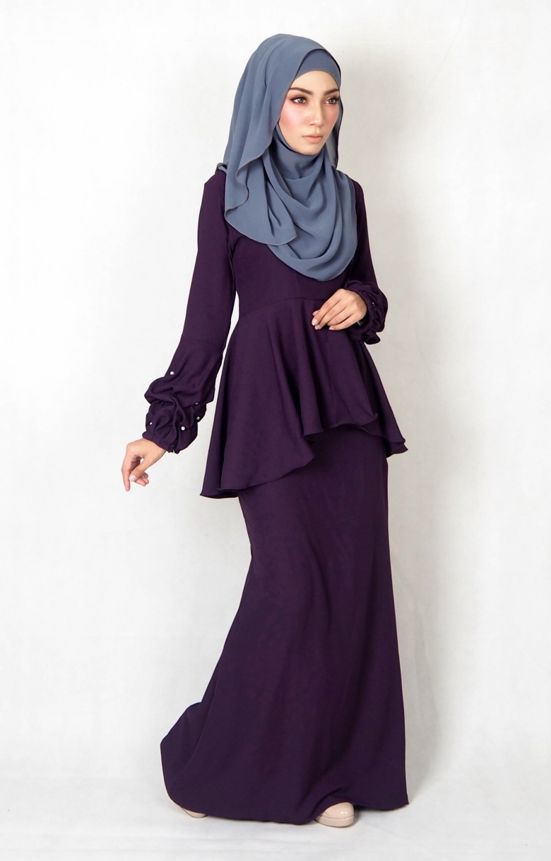 SW4994 Baju Kurung (Plus Size BF) Purple 