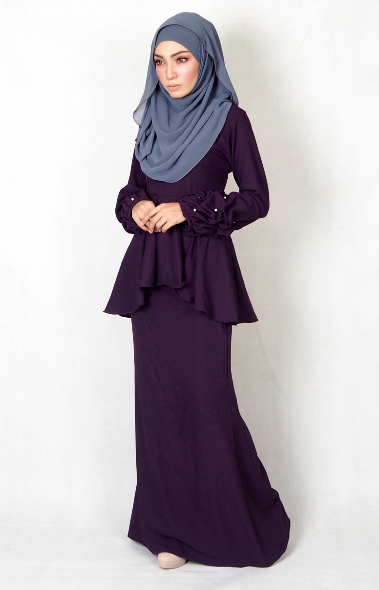 SW4994 Baju Kurung (Plus Size BF) Purple 