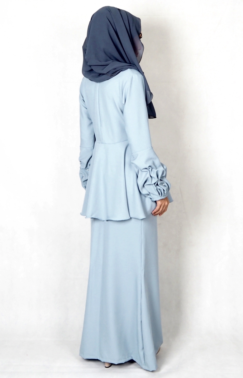 SW4995 Baju Kurung (Plus Size BF) Light Blue