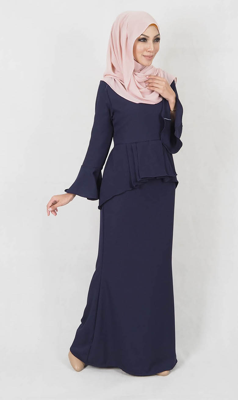SW4996 Trendy Baju Kurung Navy