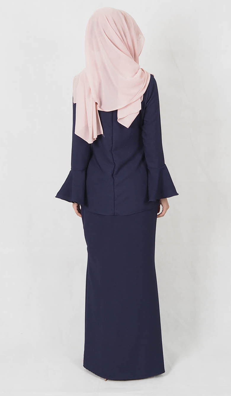 SW4996 Trendy Baju Kurung Navy