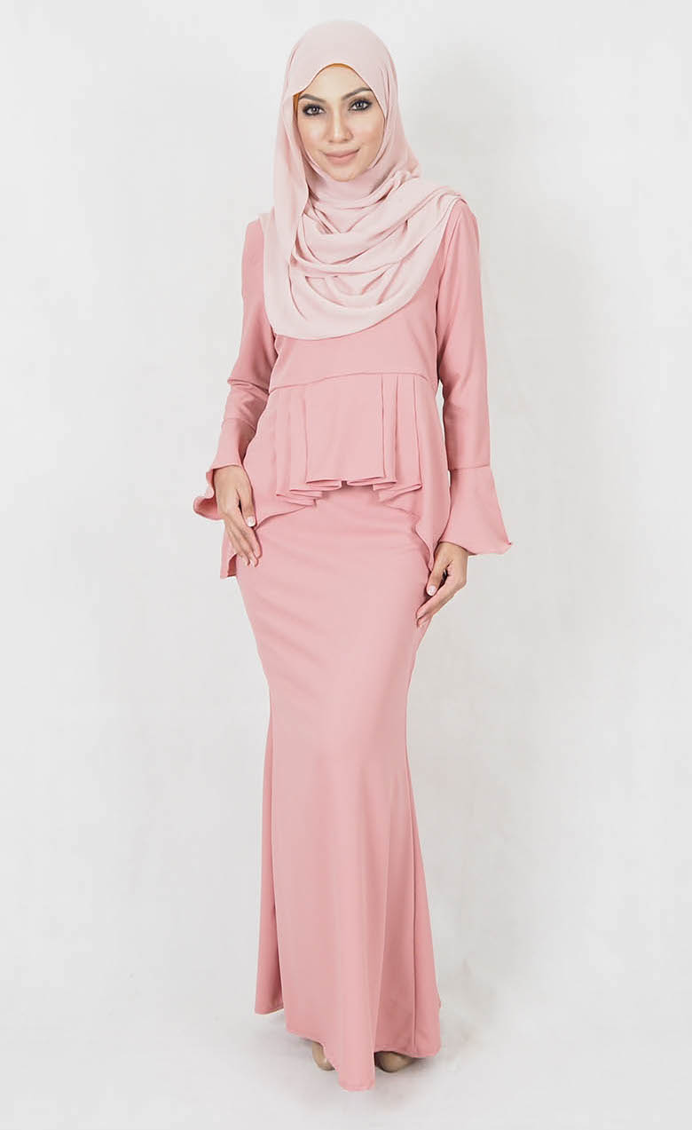 SW4996 Trendy Baju Kurung Pink