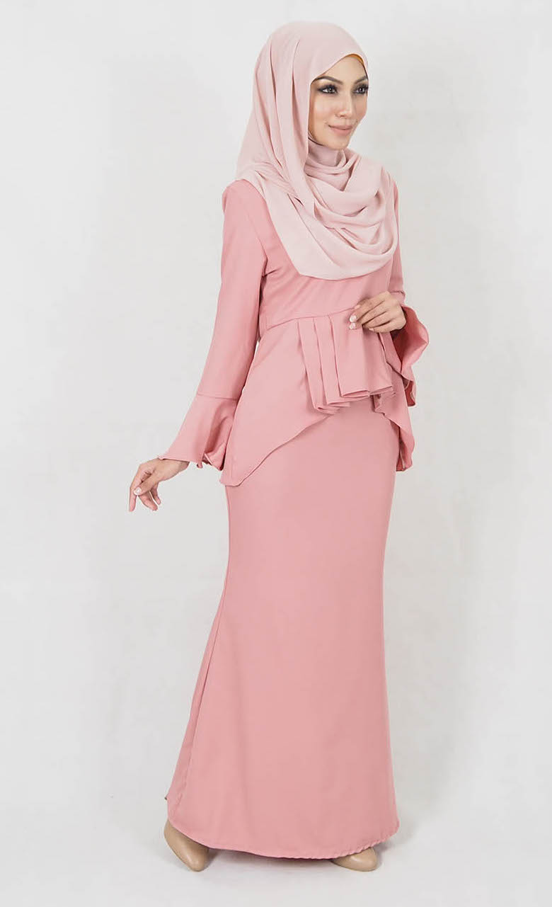 SW4996 Trendy Baju Kurung Pink
