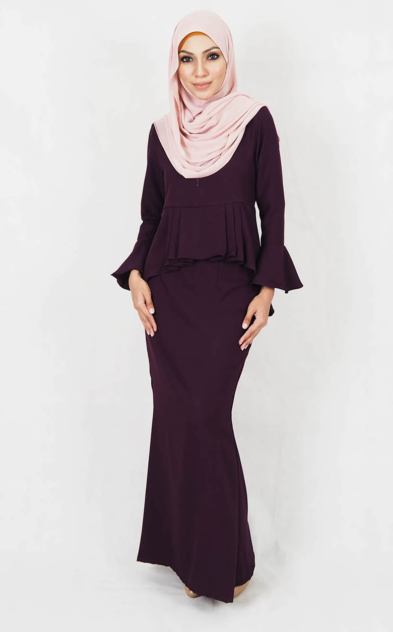 SW4996 Trendy Baju Kurung Purple