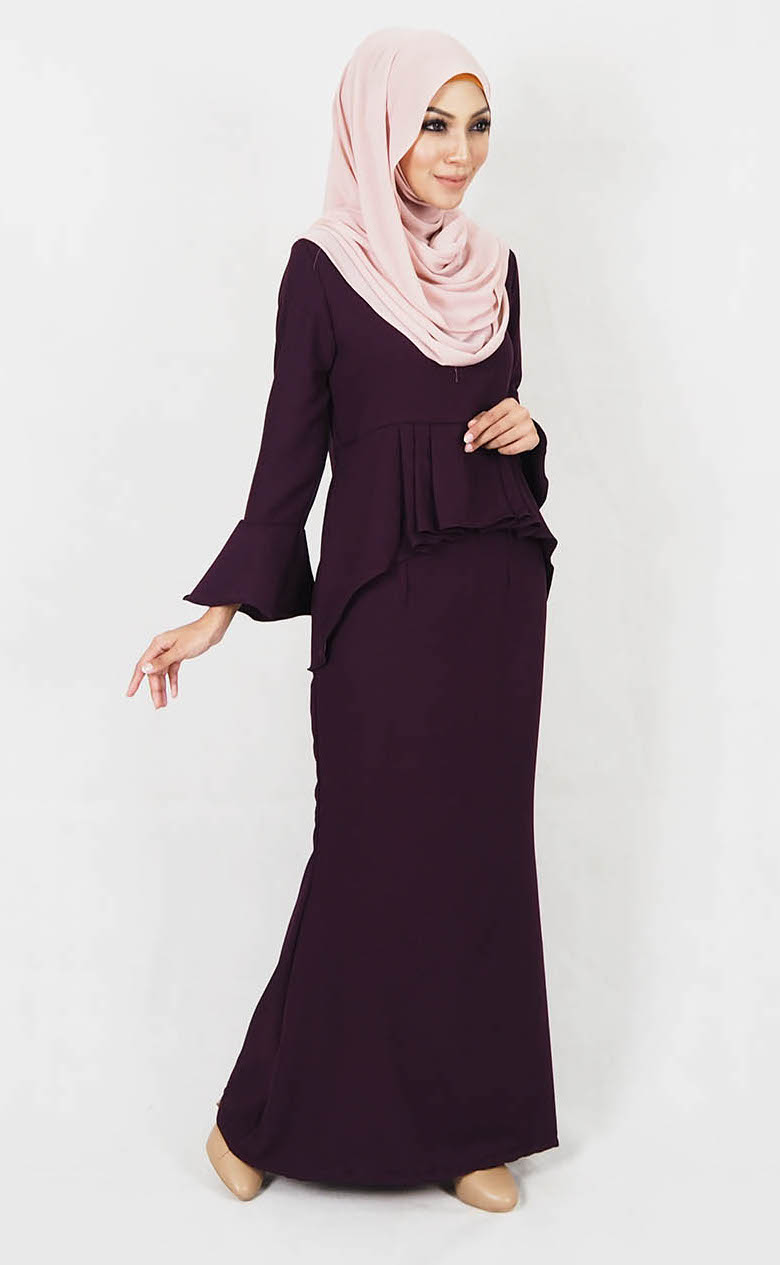 SW4996 Trendy Baju Kurung Purple