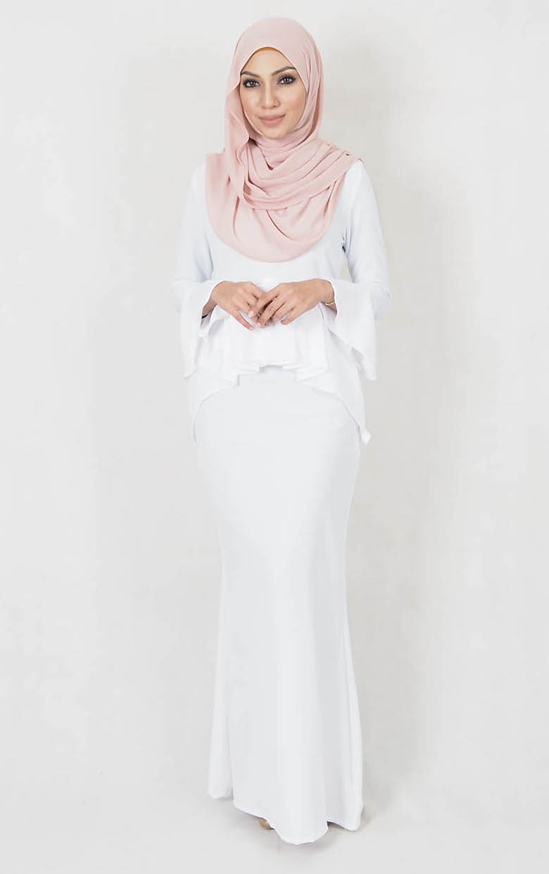 SW4996 Trendy Baju Kurung White