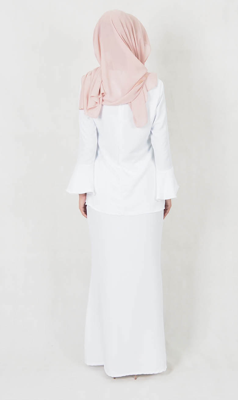 SW4996 Trendy Baju Kurung White