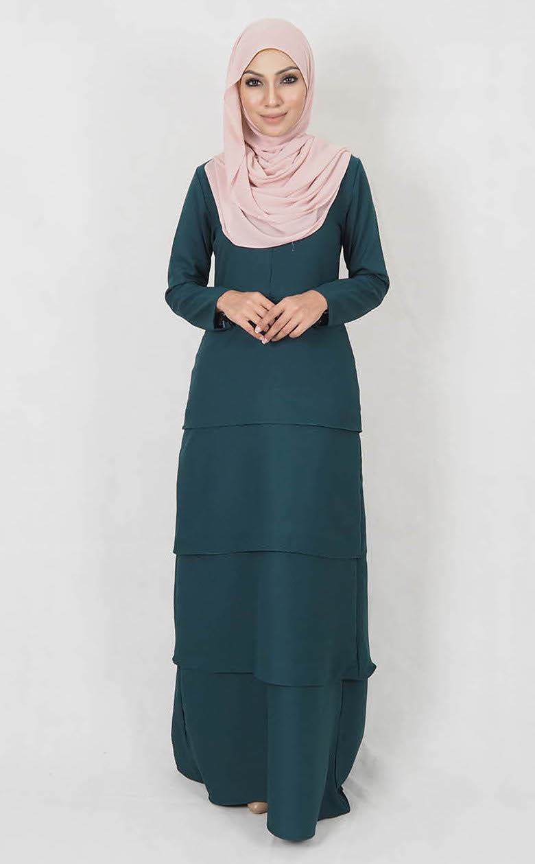 SW4997 Fashion Jubah Emerald Green