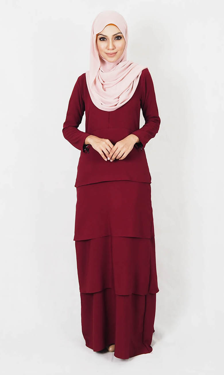 SW4997 Fashion Jubah Maroon