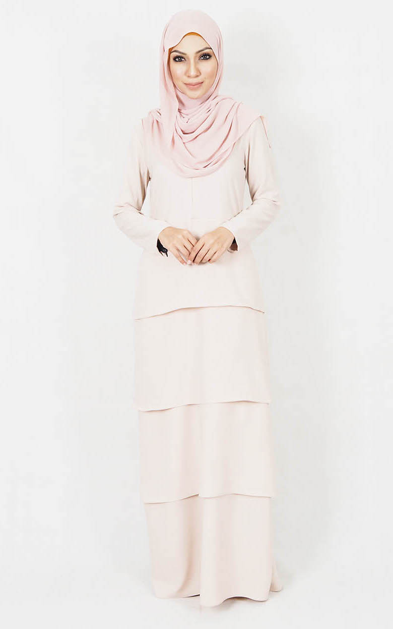 SW4997 Fashion Jubah Peach