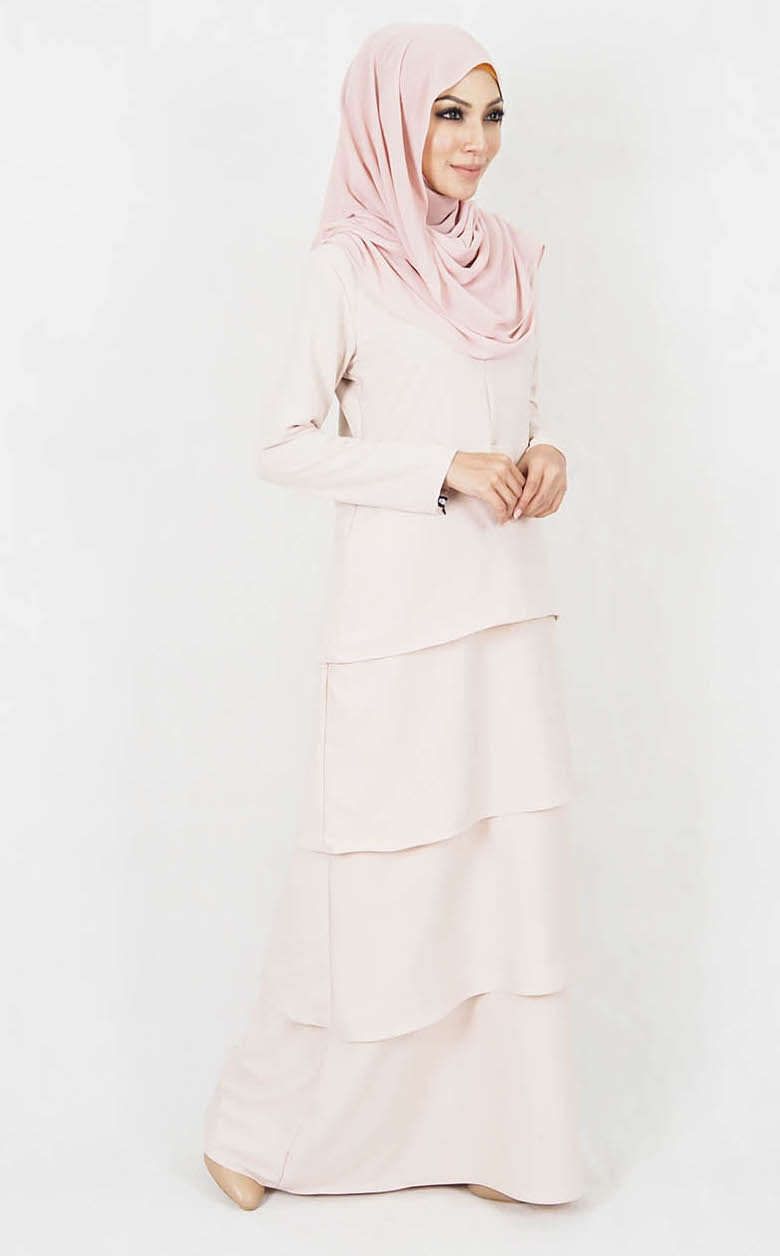 SW4997 Fashion Jubah Peach