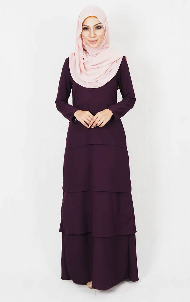 SW4997 Fashion Jubah Purple
