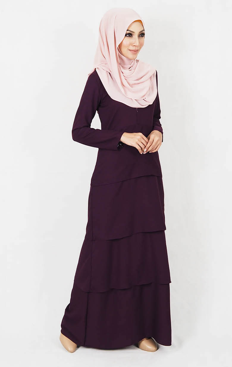 SW4997 Fashion Jubah Purple