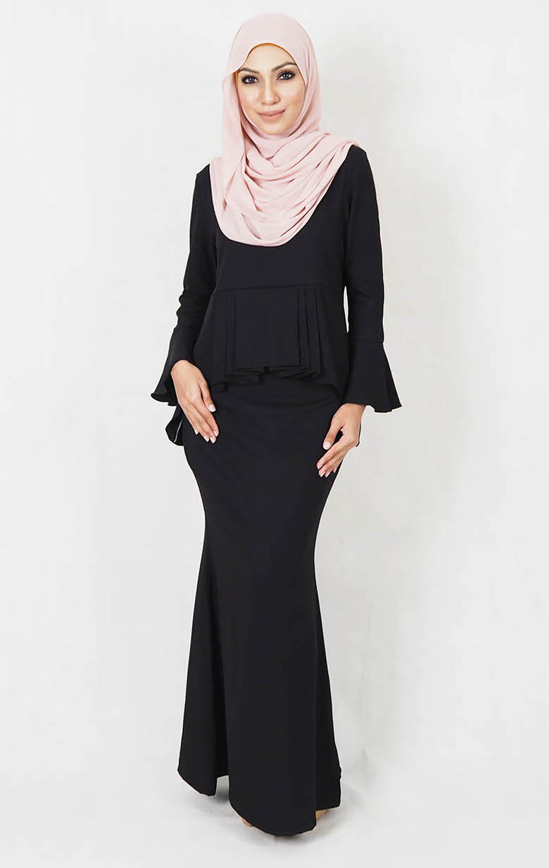 SW4998 Baju Kurung (Plus Size) Black