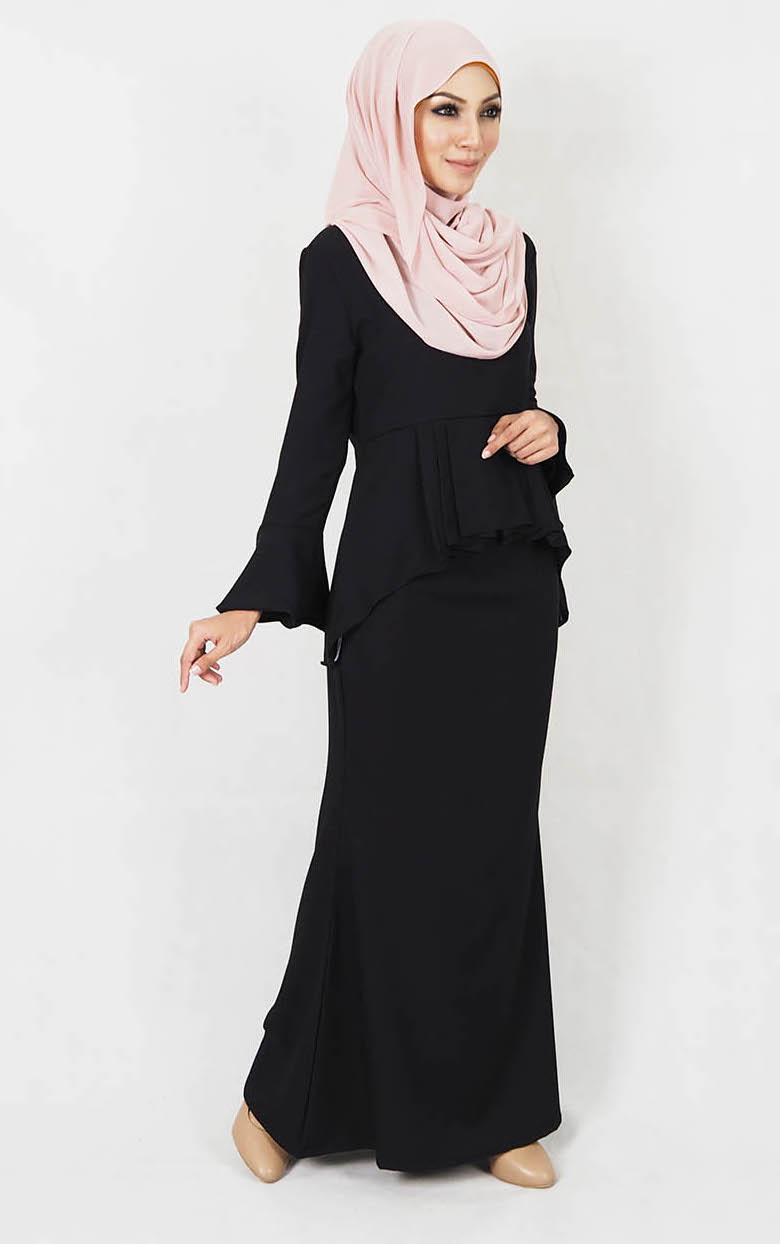 SW4998 Baju Kurung (Plus Size) Black