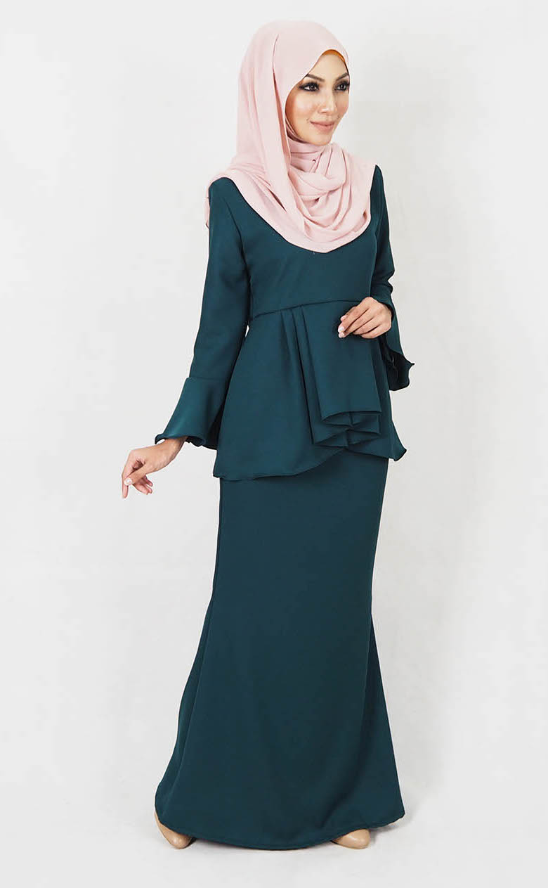 SW4998 Baju Kurung (Plus Size) Emerald Green