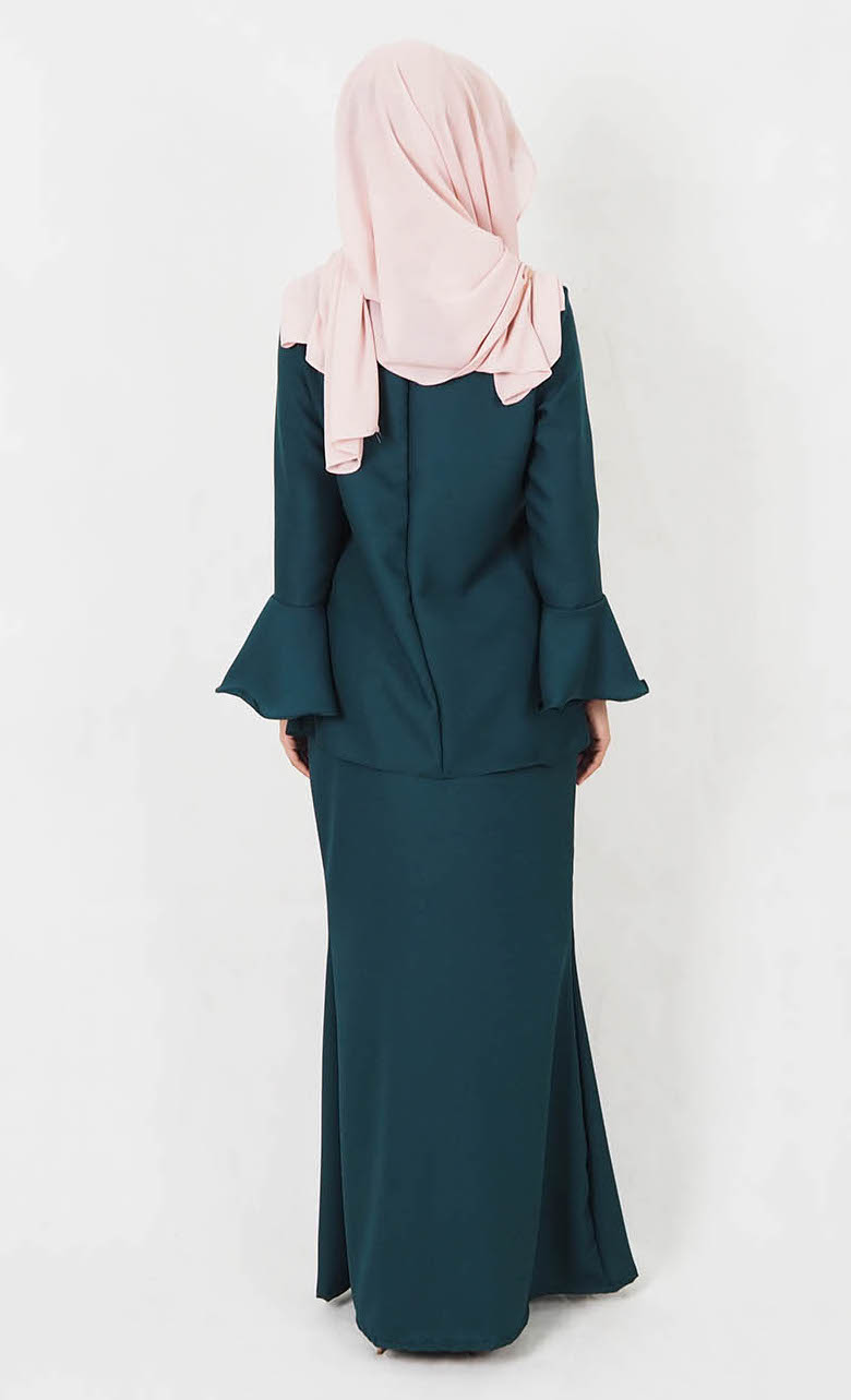 SW4998 Baju Kurung (Plus Size) Emerald Green