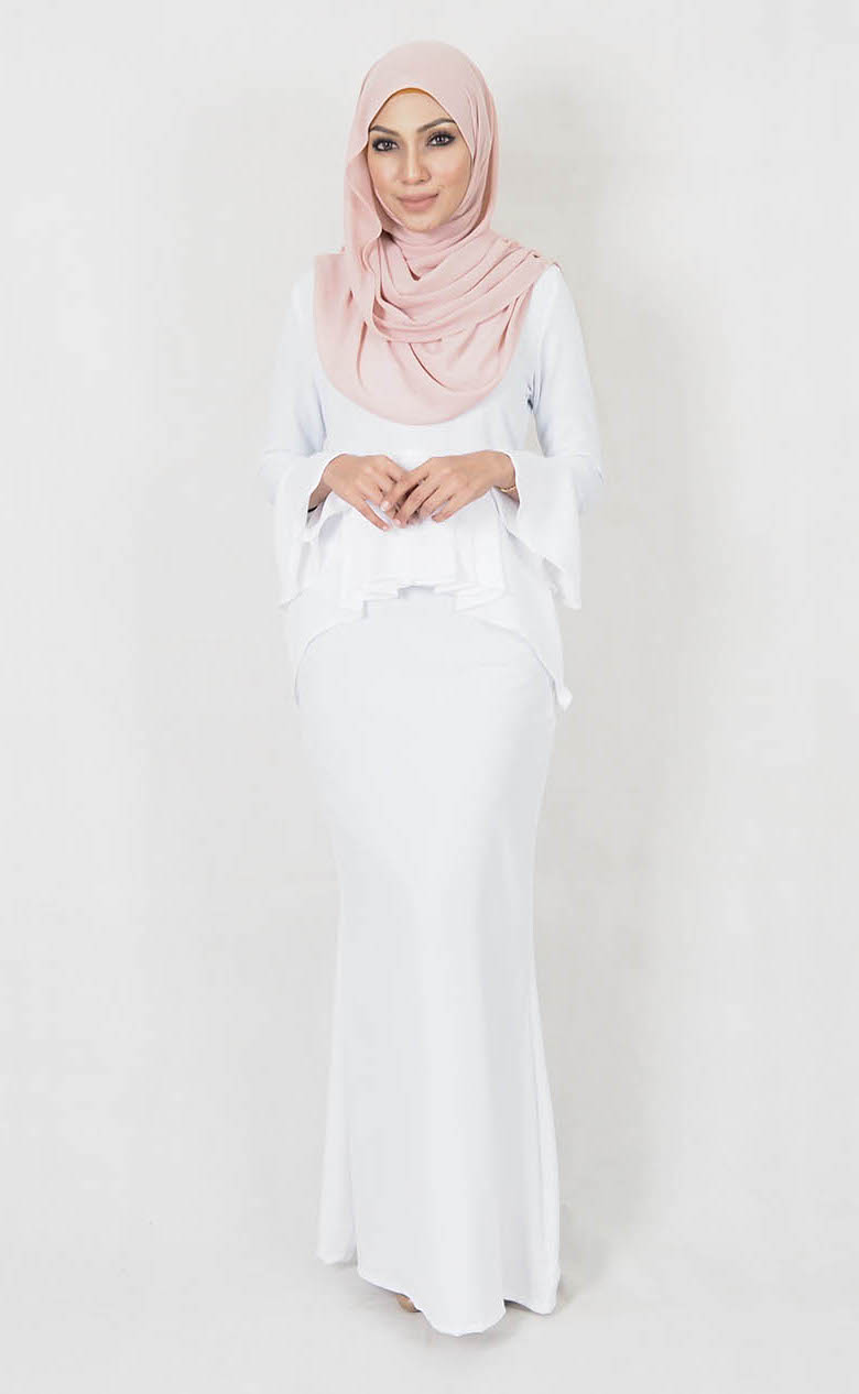 SW4998 Baju Kurung (Plus Size) White