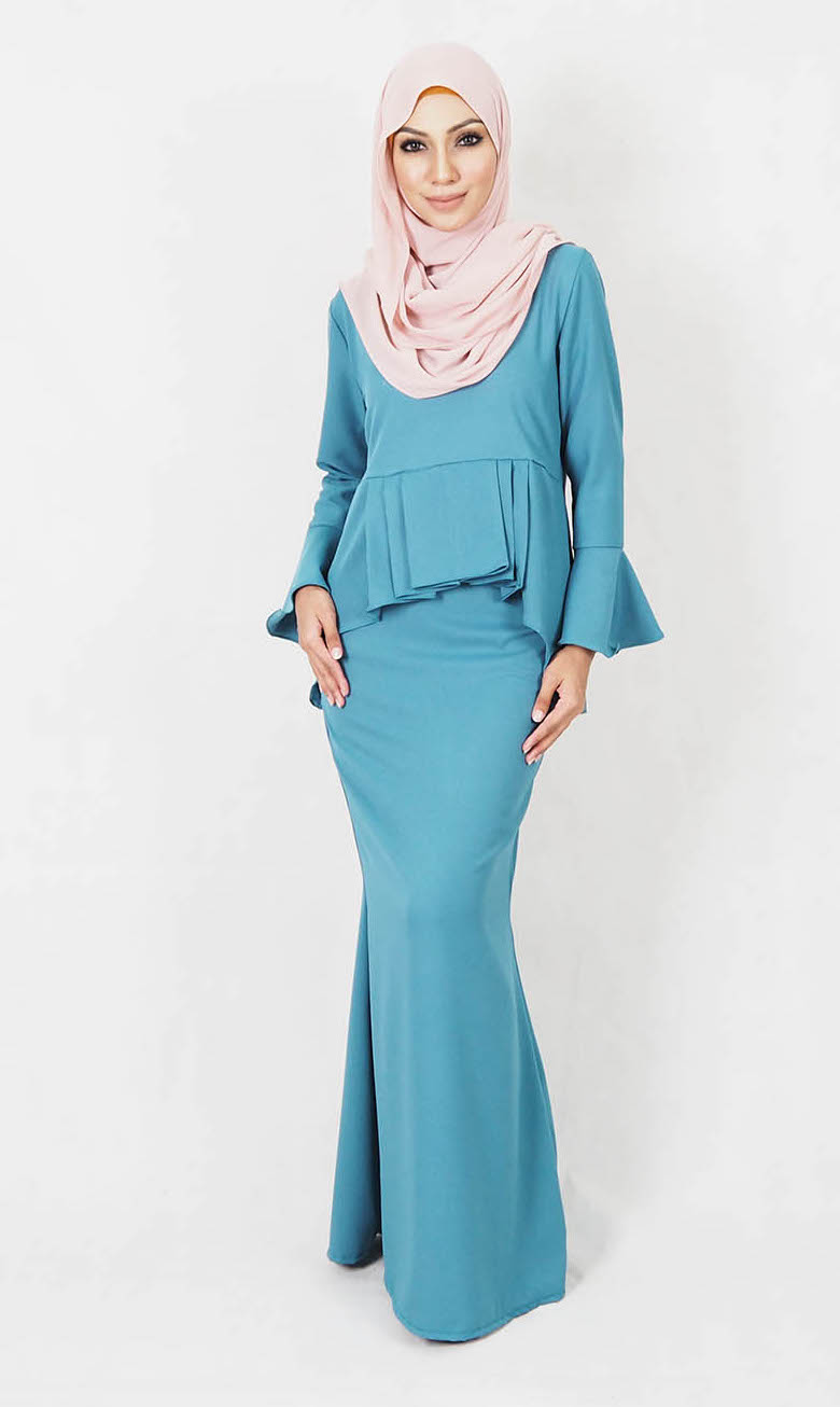 SW4999 Baju Kurung (Plus Size) Dark Green