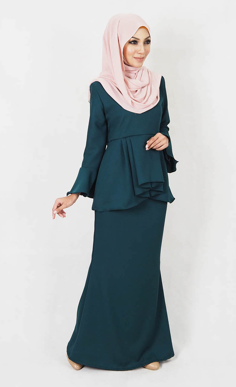 SW4999 Baju Kurung (Plus Size) Emerald Green