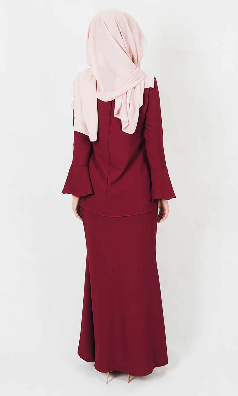 SW4999 Baju Kurung (Plus Size) Maroon
