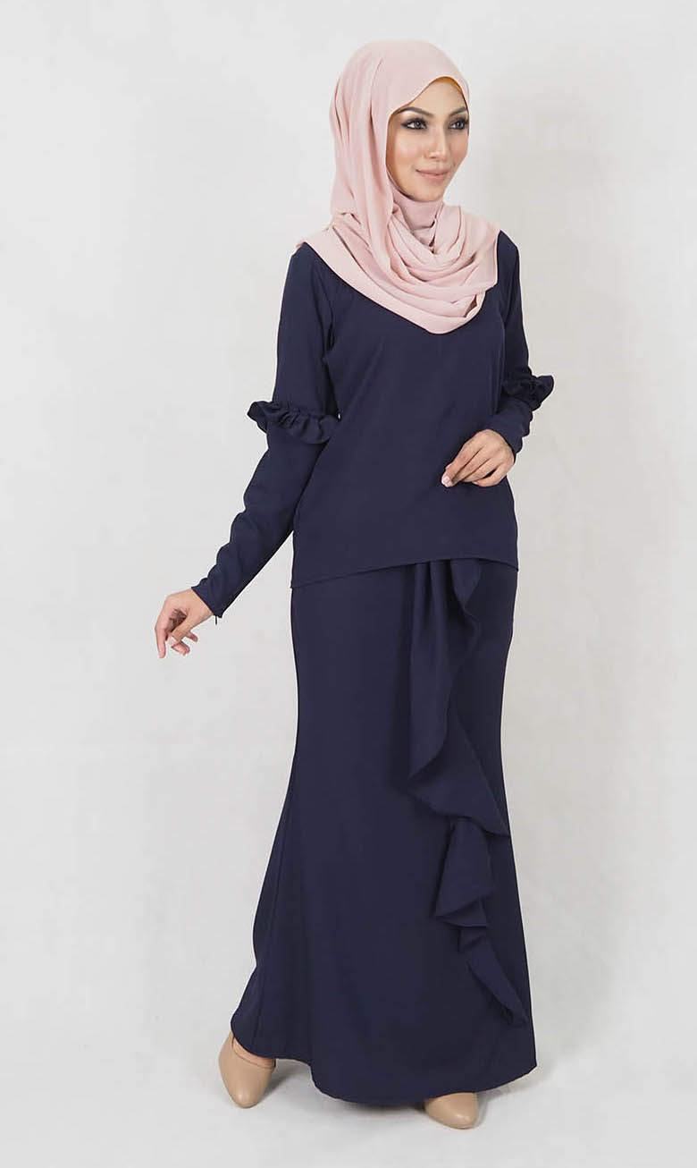 SW4999 Baju Kurung (Plus Size) Navy