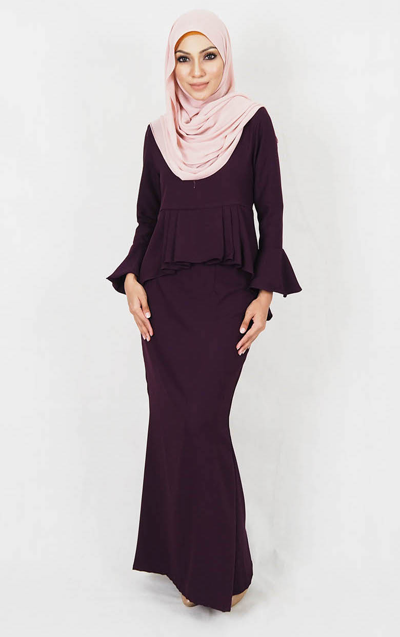 SW4999 Baju Kurung (Plus Size) Purple