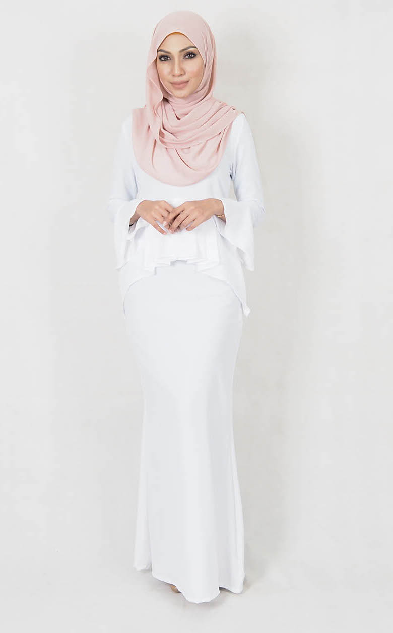 SW4999 Baju Kurung (Plus Size) White