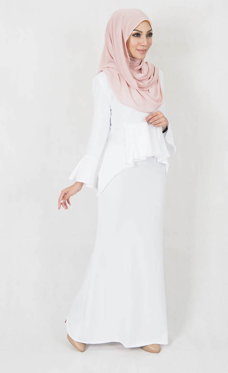SW4999 Baju Kurung (Plus Size) White