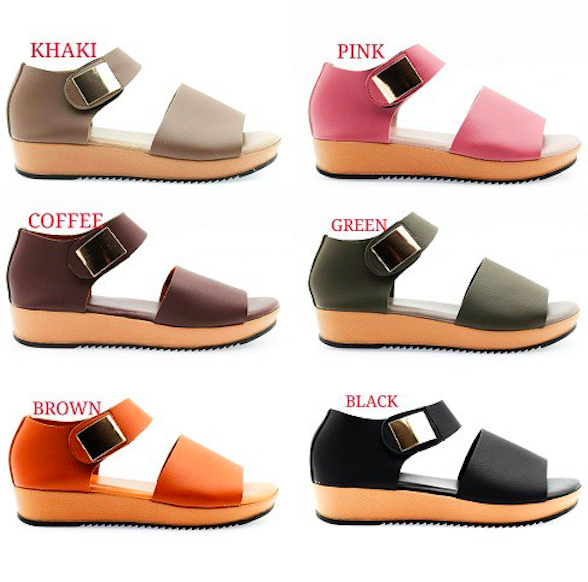 RS001 Comfy Peep Toe Flat Sandal Coffee