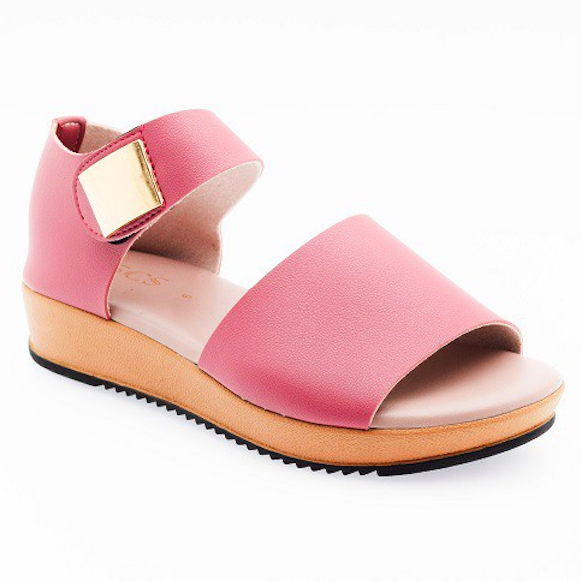 RS001 Comfy Peep Toe Flat Sandal Pink