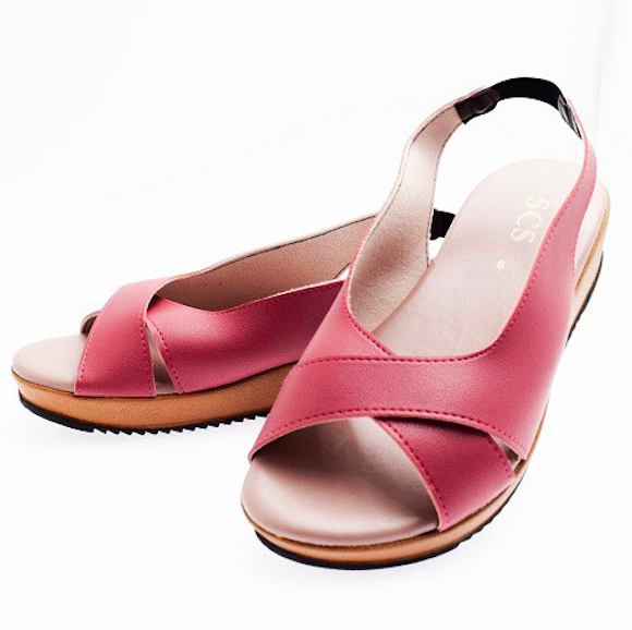 RS004 Criss Cross Strap Sandal Pink