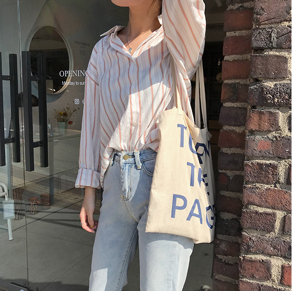 VW12352 Casual Stripe Top Red