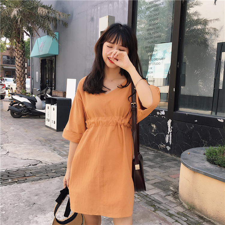 VW12331 Charming Dress Orange